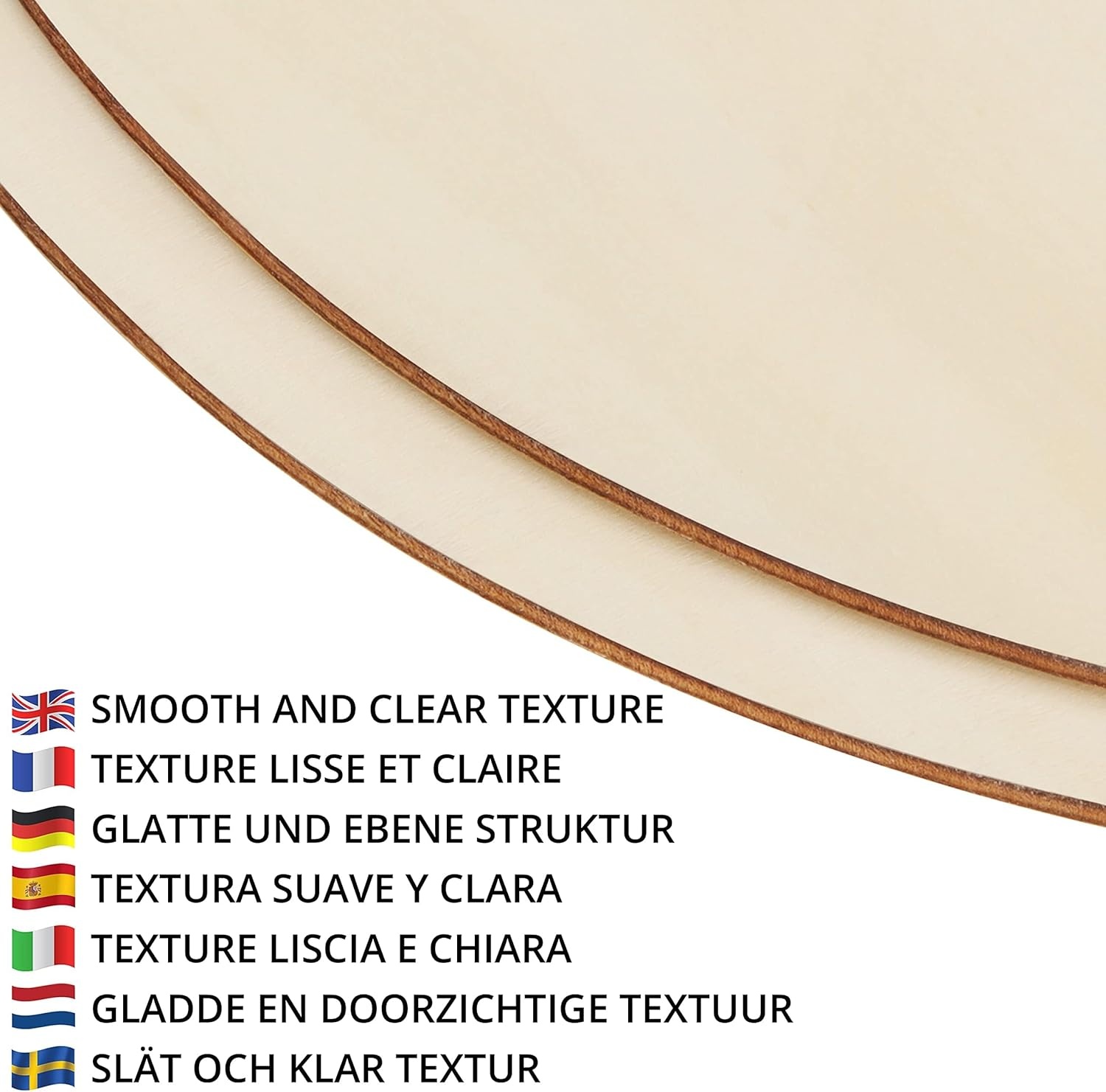 Belle Vous Onbewerkte Houten Cirkels 60 cm (2 Stuks) - Ronde Houtschijven voor DIY, Schilderen en Decoratie
