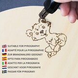 Belle Vous Onbewerkte Houten Cirkels 60 cm (2 Stuks) - Ronde Houtschijven voor DIY, Schilderen en Decoratie