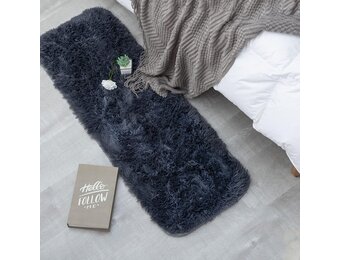 CHOSHOME Zacht Rechthoekig Tapijt - 101,6 x 304,8 cm - Grijs