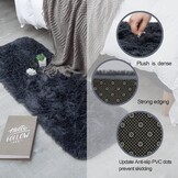 CHOSHOME Zacht Rechthoekig Tapijt - 101,6 x 304,8 cm - Grijs