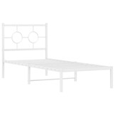 vidaXL Bedframe Metaal Wit 75x190cm - 65% Korting