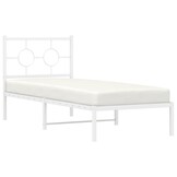 vidaXL Bedframe Metaal Wit 75x190cm - 65% Korting
