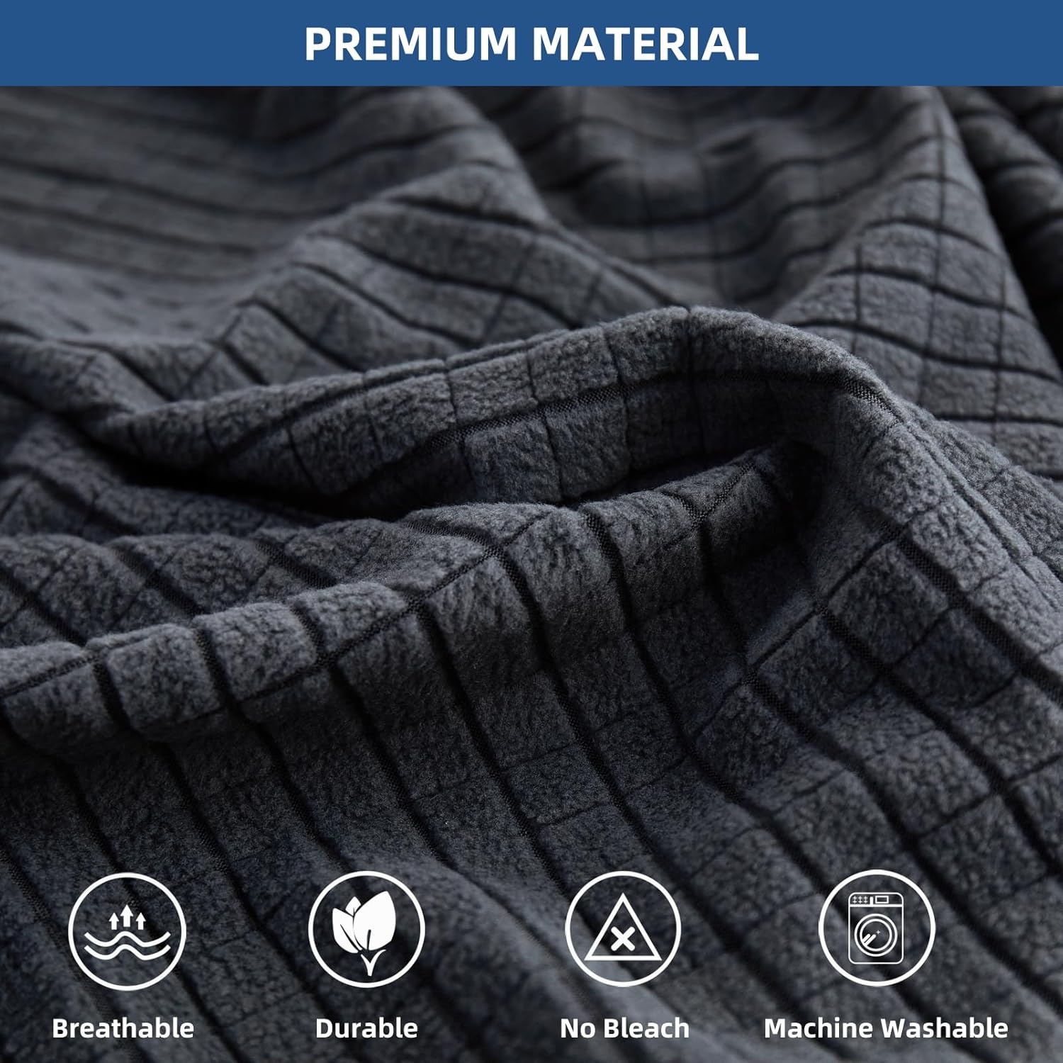 Eismodra L-vormige bank hoes donkergrijs - 1 stuk