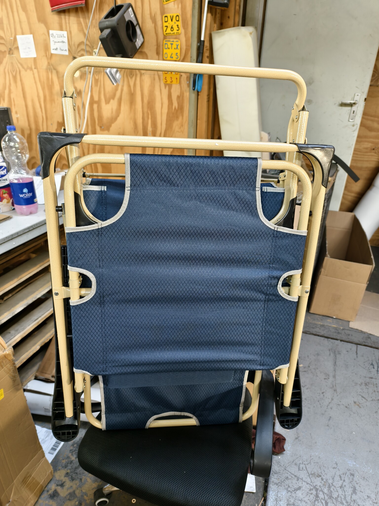 Tuin ligstoel 2in1 met hoofdsteun - Marineblauw - Tuinstoel