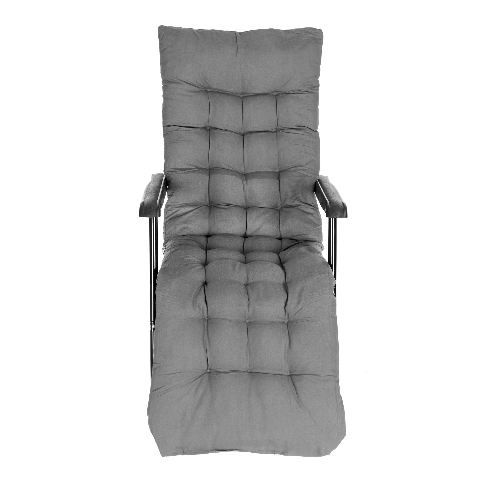 Ligstoel kussen - 160x52x5cm - grijs