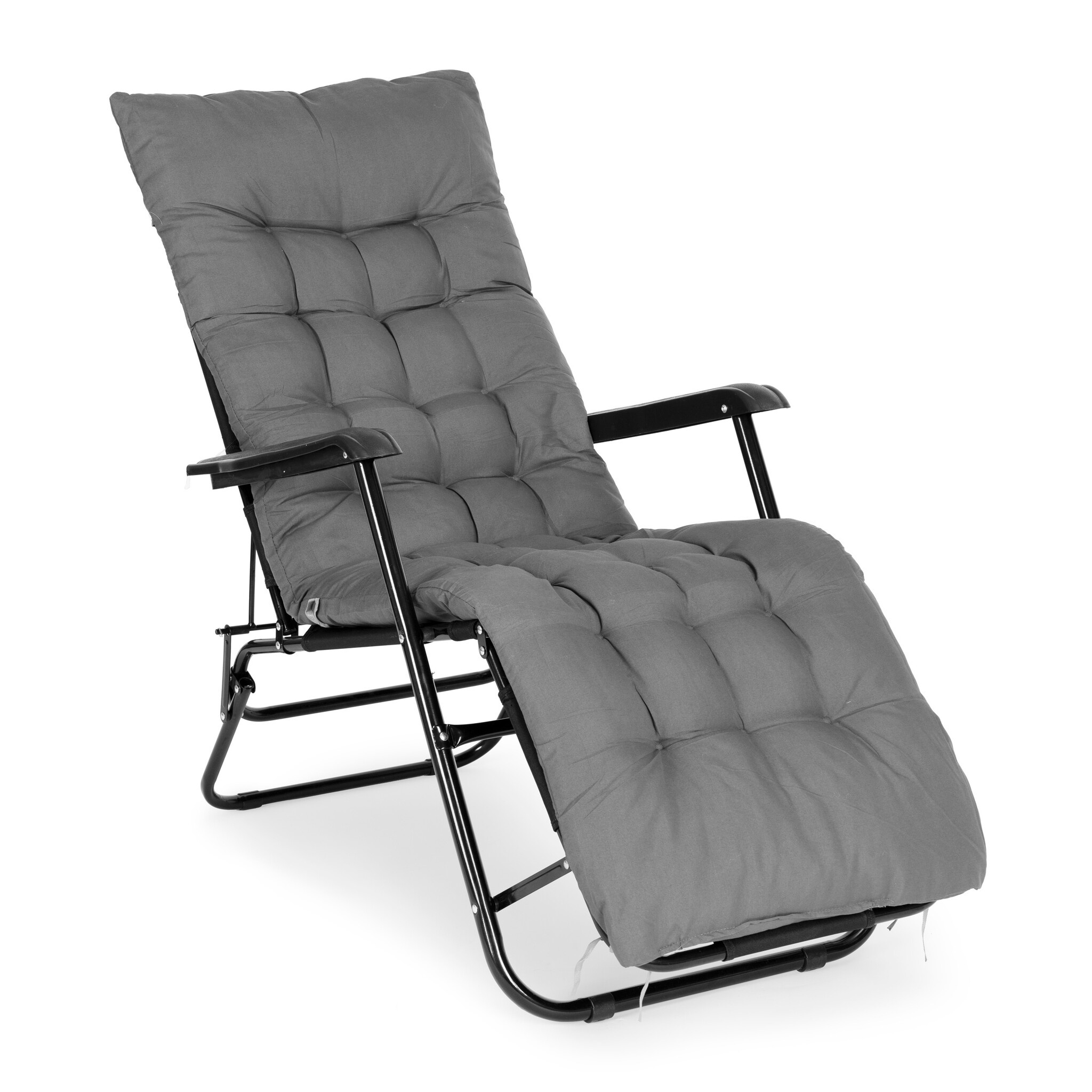 Ligstoel kussen - 160x52x5cm - grijs