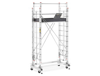 Rolsteiger - uitschuifbare steiger - aluminium - 736 cm