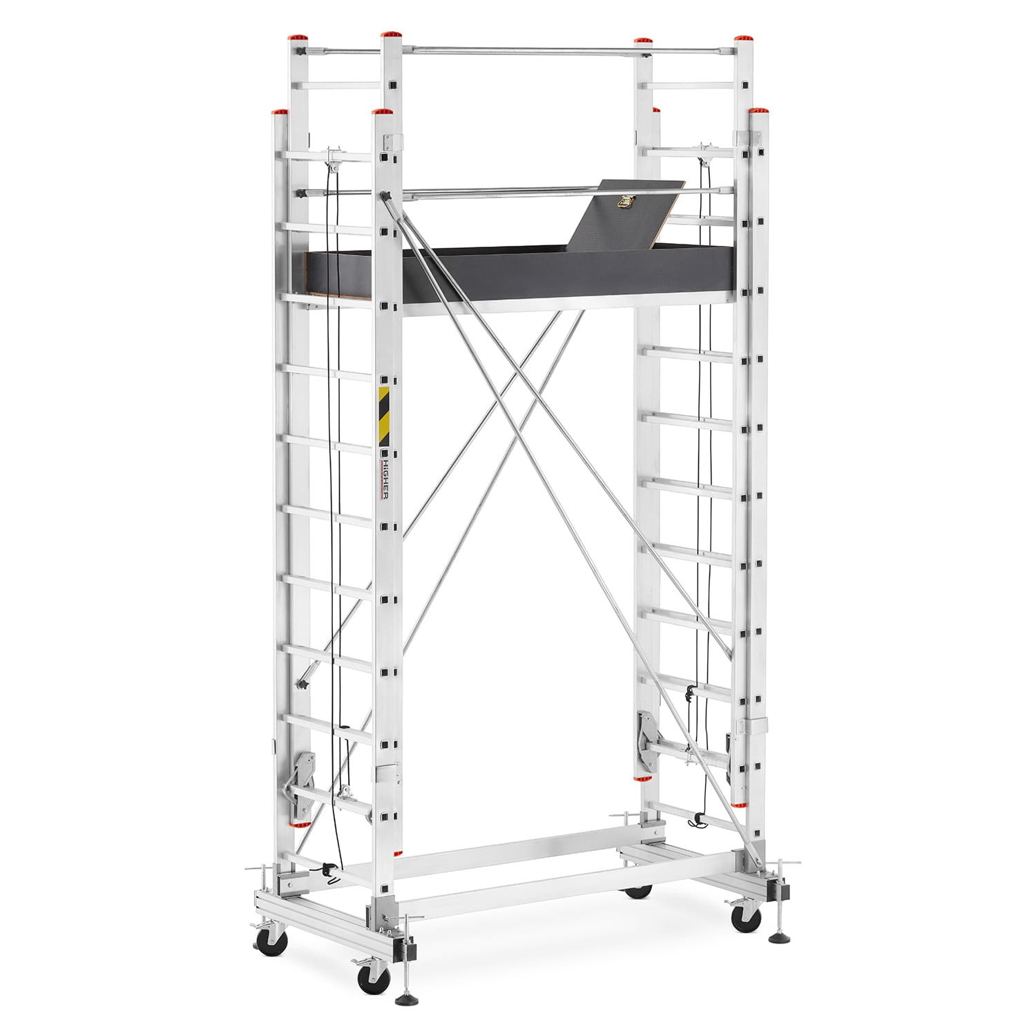 Rolsteiger - uitschuifbare steiger - aluminium - 736 cm