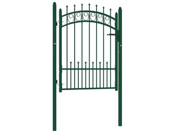 vidaXL Poort met speerpunten 100x125 cm staal groen