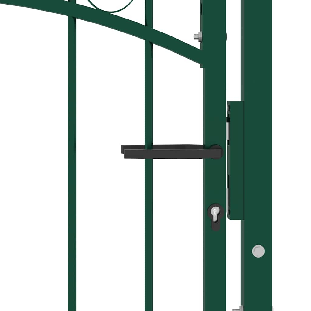 vidaXL Poort met speerpunten 100x125 cm staal groen