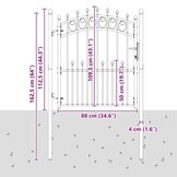 vidaXL Poort met speerpunten 100x125 cm staal groen