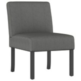 vidaXL Fauteuil stof donkergrijs