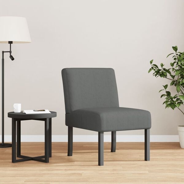 vidaXL Fauteuil stof donkergrijs