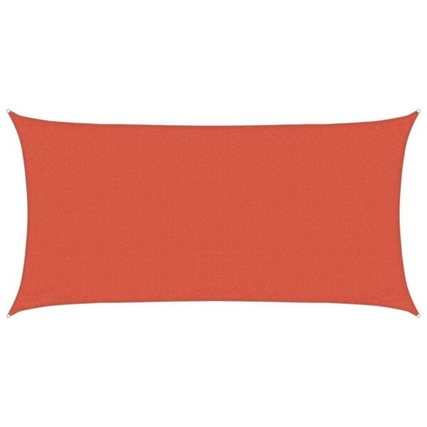 vidaXL Zonnezeil 160 g/m² 3x6 m HDPE terracottakleurig