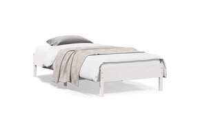 VidaXL Bedframe Grenenhout Wit 140x200 cm - 33% Korting