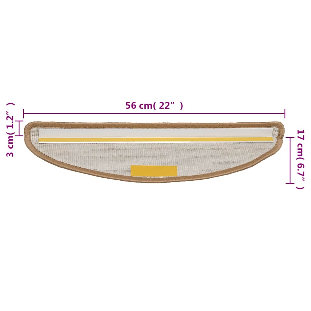 VidaXL Beige Trapmatten 15 stuks - 33% Korting!