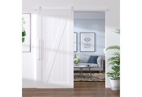 vidaXL Schuifdeurbeslag 183cm Wit - 32% Korting!