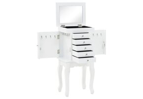 VidaXL Sieradenkast Vrijstaand Wit - 33% Korting