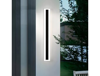 Zwarte LED Buitenwandlamp 80cm Koelwit 6000K IP65 (35% Korting!)