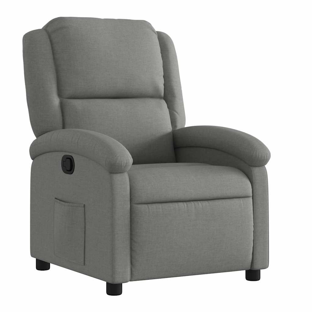 vidaXL Fauteuil Verstelbaar Stof Donkergrijs - 41% Korting!