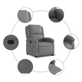vidaXL Fauteuil Verstelbaar Stof Donkergrijs - 41% Korting!