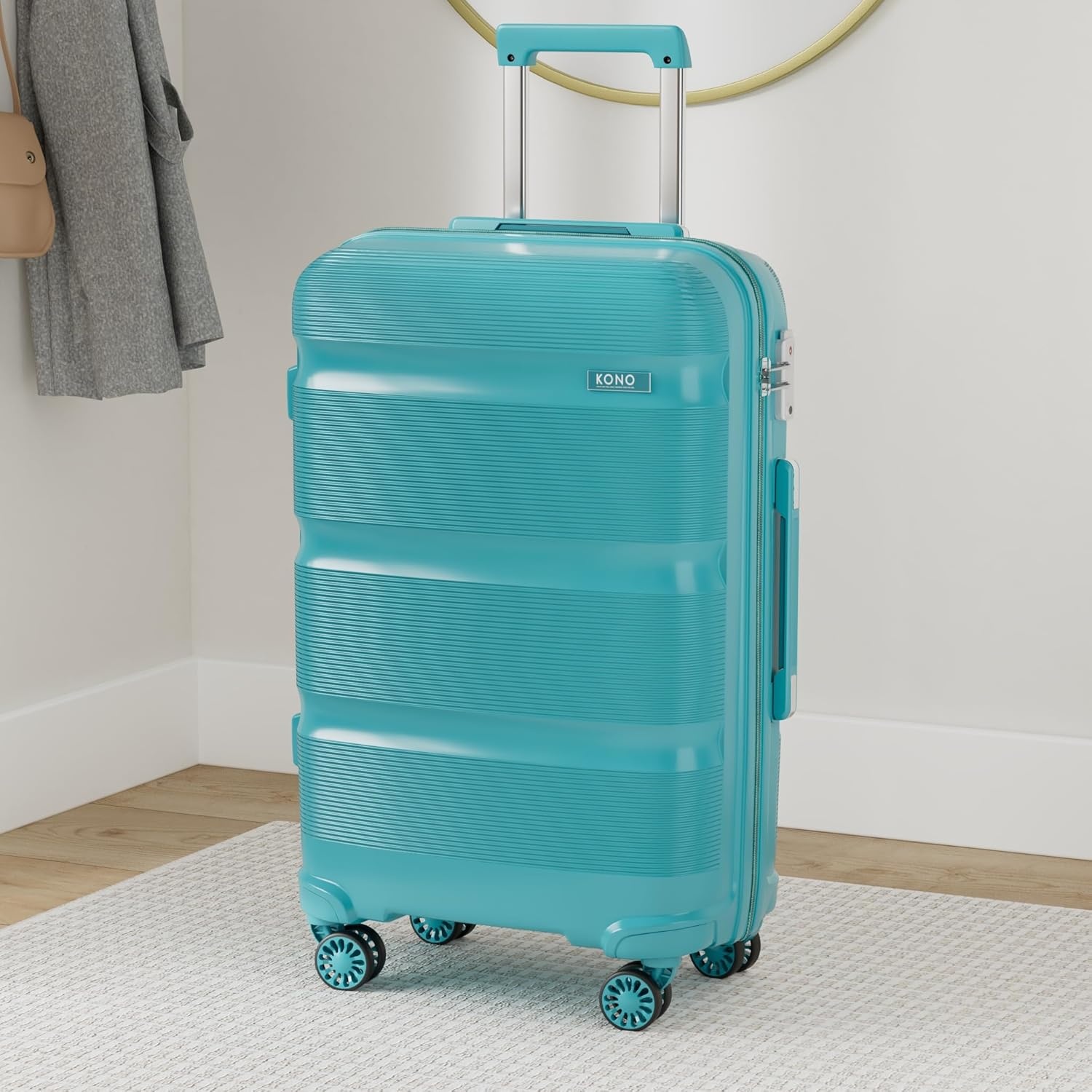 Kono Lichtgewicht Koffer met 4 Zwenkwielen en TSA-slot