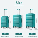 Kono Lichtgewicht Koffer met 4 Zwenkwielen en TSA-slot