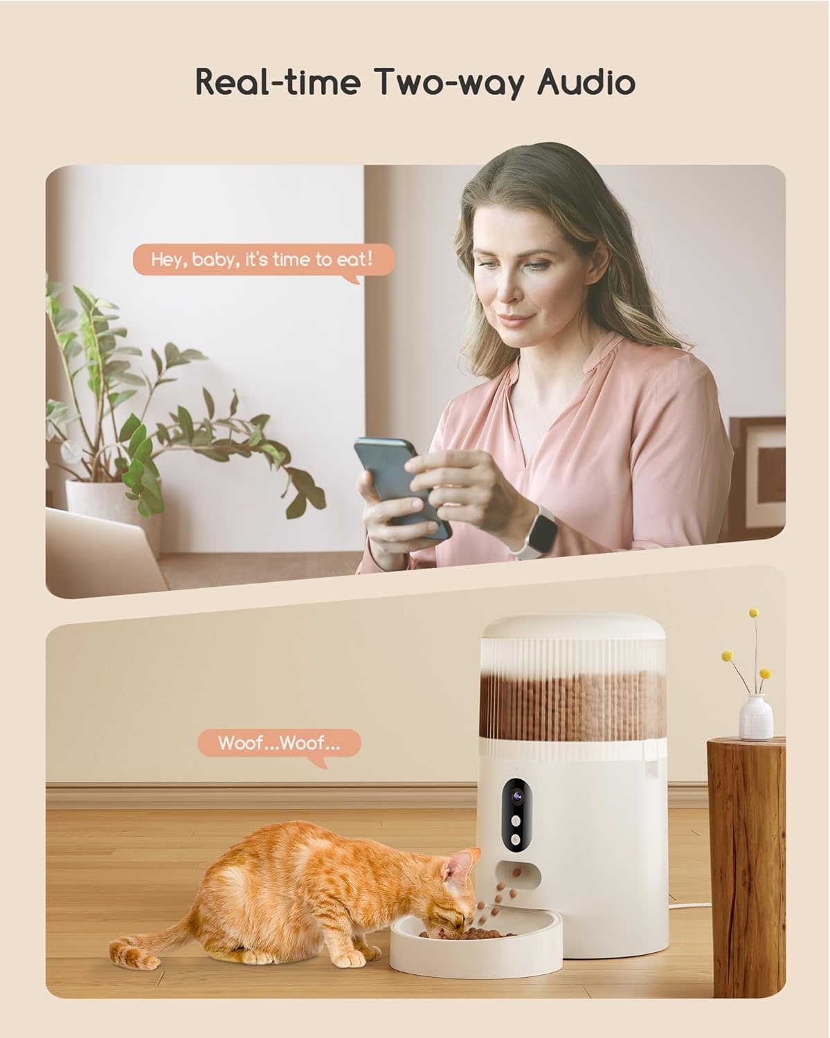 Faroro Kattenvoerautomaat WiFi - 4L, HD Camera, Nachtzicht & App Bediening - Nu -4% Korting!