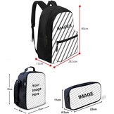 Chaqlin 3-delige Schooltassenset Jongens/Meisjes (Incl. Lunchbox & Etui)