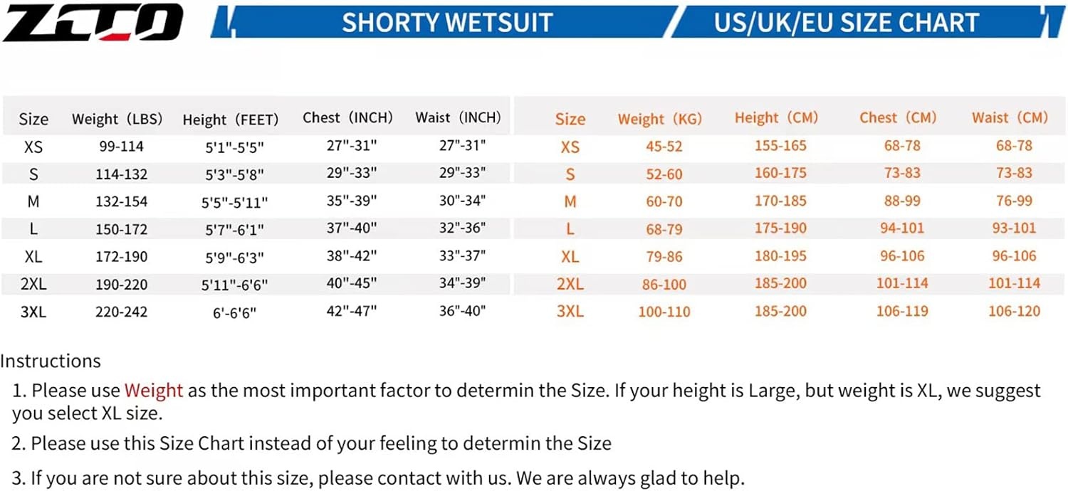 ZCCO Heren Shorty Wetsuit 3mm Neopreen Zwart - 17% Korting