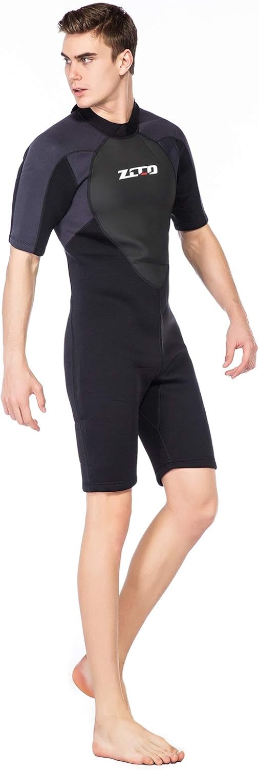 ZCCO Heren Shorty Wetsuit 3mm Neopreen Zwart - 17% Korting