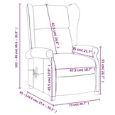 vidaXL Massagestoel Stof Lichtgrijs - 41% Korting