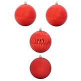 vidaXL Kerstbal Set 4 Stuks Rood - 30% Korting
