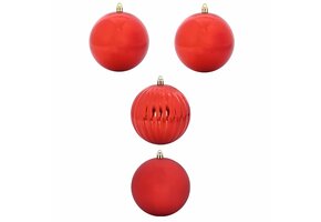 vidaXL Kerstbal Set 4 Stuks Rood - 30% Korting