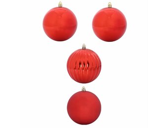 vidaXL Kerstbal Set 4 Stuks Rood - 30% Korting