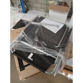 vidaXL Ligbed Inklapbaar met Luifel Aluminium Zwart - 53% Korting!