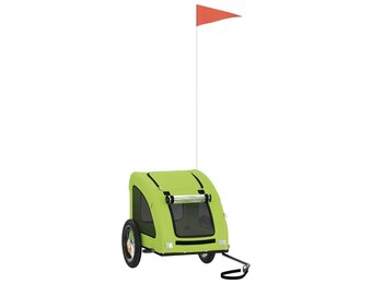 VidaXL Hondenfietstrailer Oxford Stof & IJzer Groen - 33% Korting!
