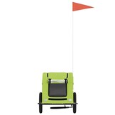 VidaXL Hondenfietstrailer Oxford Stof & IJzer Groen - 33% Korting!