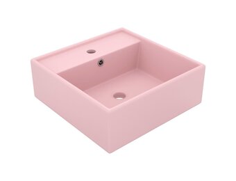 vidaXL Vierkante Wastafel Mat Roze - 33% Korting