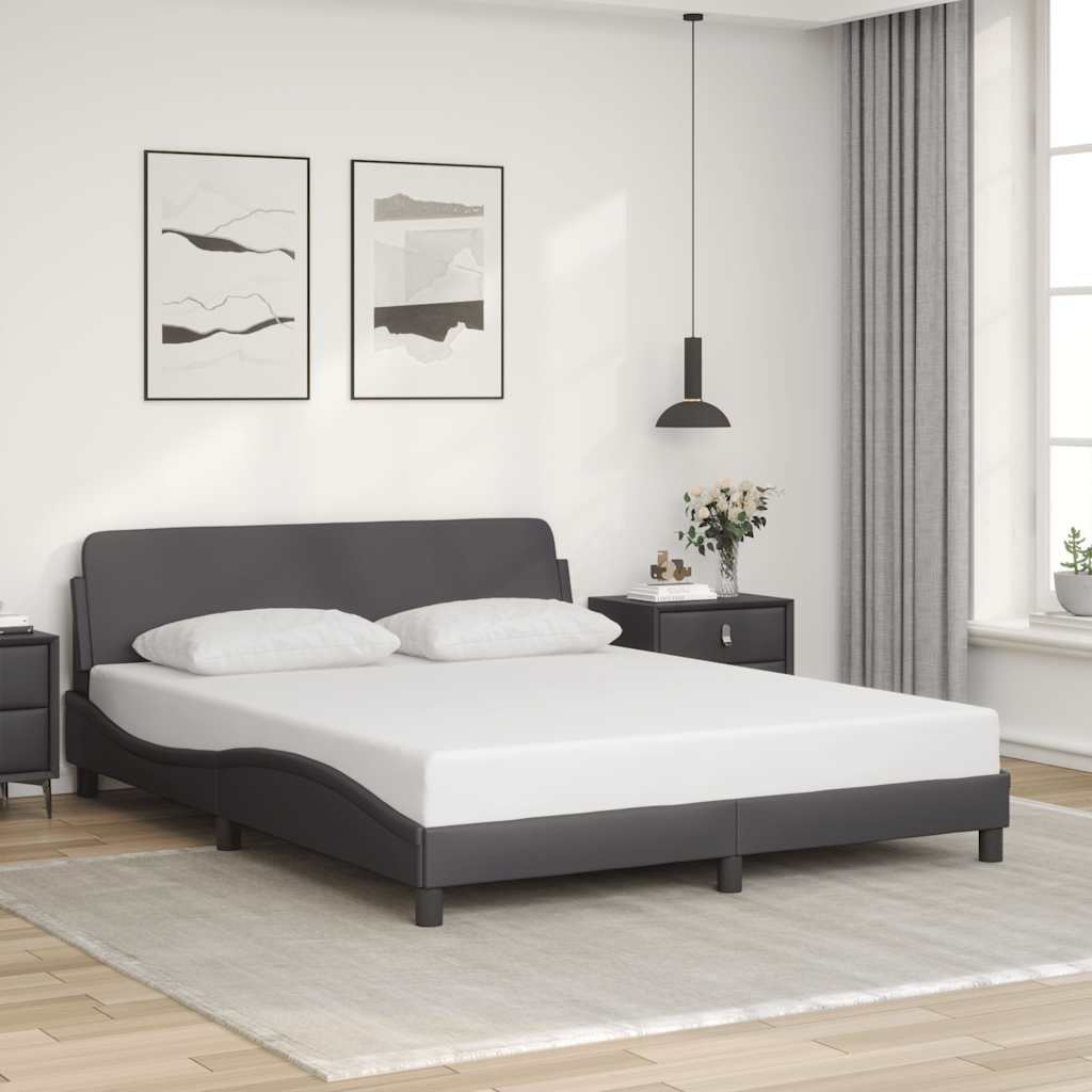 vidaXL Bedframe Grijs Kunstleer - 160x200cm - 34% Korting