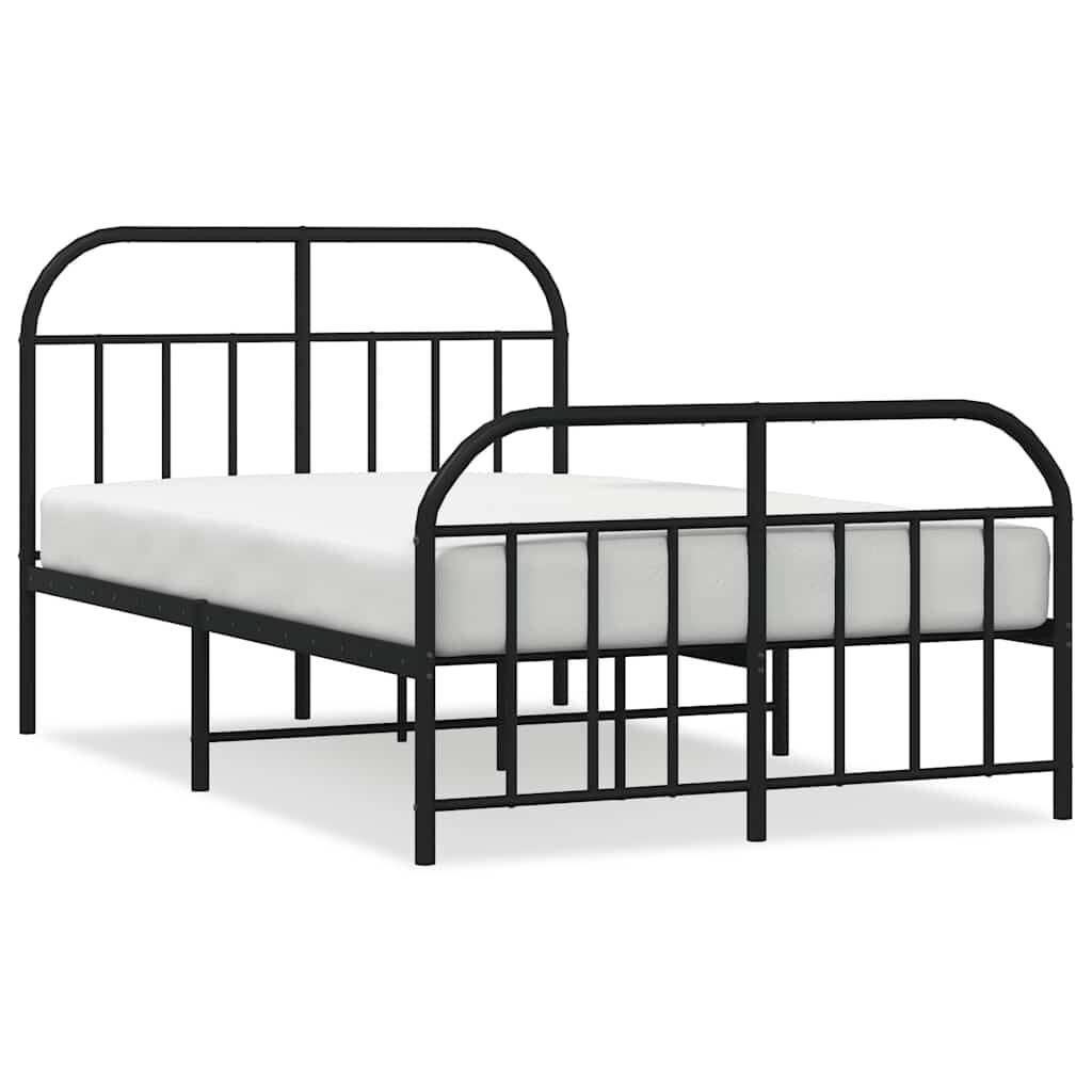 vidaXL Bedframe Metaal Zwart 120x200 cm | 54% Korting