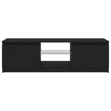 VidaXL TV-meubel Zwart Eiken 120cm met LED - 32% Korting!