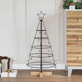 VidaXL Kerst Cone Boom Zwart 90cm Staal - 30% Korting!