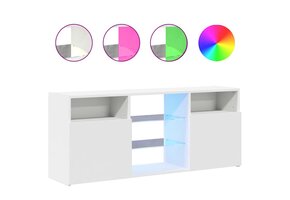 vidaXL TV-meubel Wit met LED - 120x30x50 cm - 58% Korting