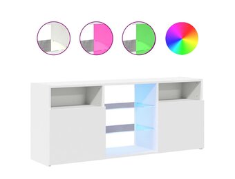 vidaXL TV-meubel Wit met LED - 120x30x50 cm - 58% Korting