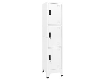 vidaXL Lockerkast Staal Wit - 29% Korting