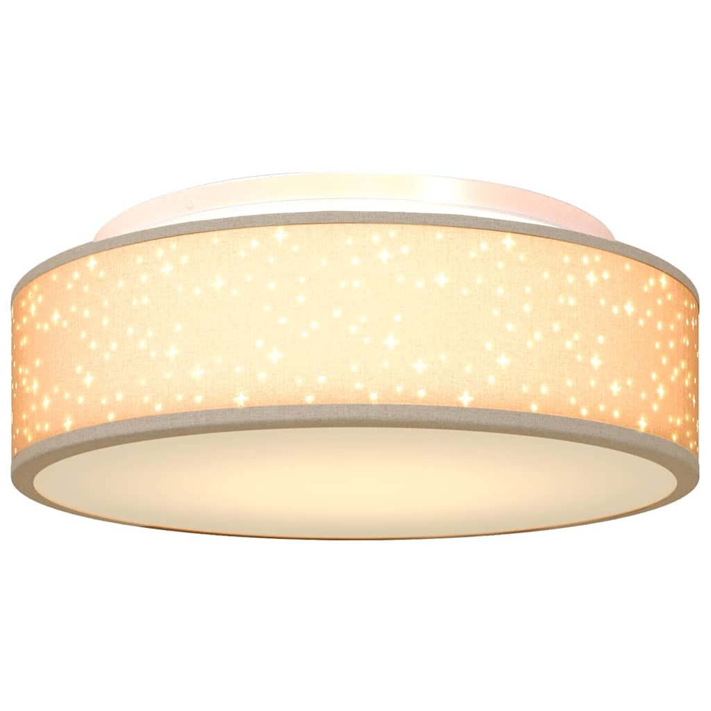 vidaXL Plafondlamp Taupe - 33% Korting - Stoffen Afwerking