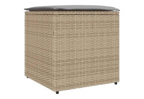 vidaXL Kussenbox Beige Poly Rattan 50x50x50cm | 28% Korting