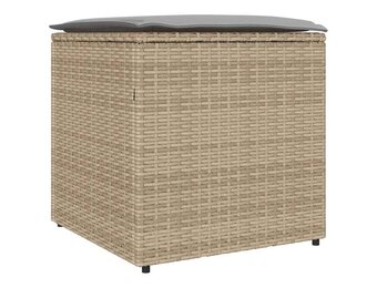 vidaXL Kussenbox Beige Poly Rattan 50x50x50cm | 28% Korting