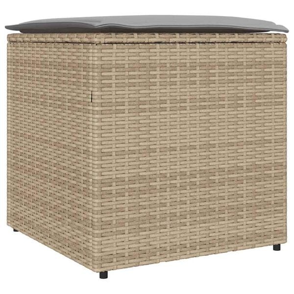 vidaXL Kussenbox Beige Poly Rattan 50x50x50cm | 28% Korting